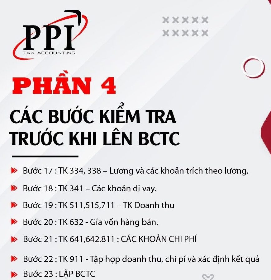 Phần 4: Các bước kiểm tra trước khi lên báo cáo tài chính