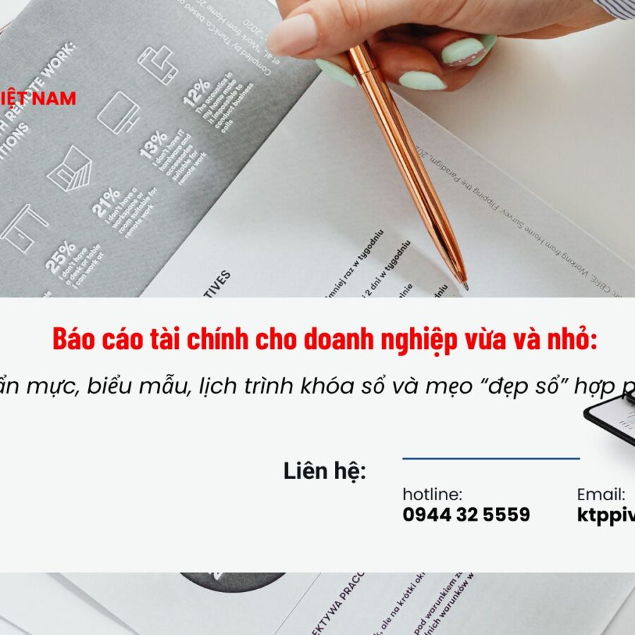 Báo cáo tài chính cho doanh nghiệp vừa và nhỏ: Chuẩn mực, biểu mẫu, lịch trình khóa sổ và mẹo “đẹp sổ” hợp pháp